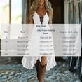 thumbnail image 6 of aohooy Boho Western Maxi Dress for Women Wedding Dresses Spaghetti Strap Lace Up Long Dress Lace Trim Asymmetric Ruffle Hem White,M, 6 of 6