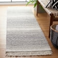 thumbnail image 2 of SAFAVIEH Marbella Peronal Distressed Runner Rug, Ivory/Navy, 2'3" x 8', 2 of 8