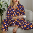 thumbnail image 4 of Goofa Candy Corn (2) Printed Women’s 2 Piece Pajama Set Super,Pajamas Women's Long Sleeve Sleepwear Soft Button Down Loungewear Pjs Lounge Set Nightwear-XX-Large, 4 of 9