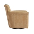 thumbnail image 6 of Comfort Pointe Winton Honey Brown Faux Leather Swivel Accent Chair, 6 of 12