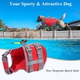 thumbnail image 2 of VIVAGLORY Dog Life Jacket Neoprene Vest for Swimming, Sports Style, Red, Large, 2 of 6