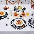 thumbnail image 3 of Halloween Spiderweb Insulated Placemats Set of 10, 10-inch Round Decorative Drying Mats for Holiday Party Table Decor, 3 of 5