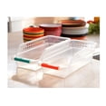 thumbnail image 4 of Miangastore Tabletop Plastic Storage Box Refrigerator Fruits Drinks Organizer Drawer Bins with Handle Kitchen Bottle Container (Random Color), 4 of 8