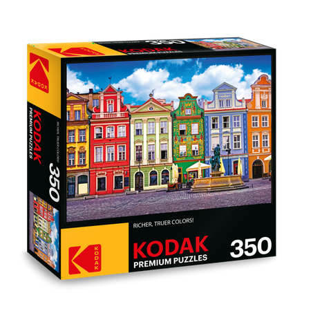 - Kodak 350 Piece Premium Jigsaw Puzzle of Colorful Buildings Ponzan Poland