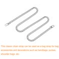 thumbnail image 3 of Uxcell Iron Flat Chain Strap, 39" Handbag Chains Purse Straps DIY Replacement, Silver, 3 of 6