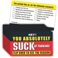 thumbnail image 2 of CDXHOME Bad Parking Cards - 100Pcs You Absolutely Suck At Parking Cards -Funny Parking Violation Tickets with Multi Violation Reasons (3.5 x 2 Inches), 2 of 8