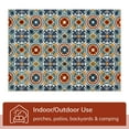 thumbnail image 4 of Well Woven Audun Blue Southwestern Geometric Indoor/Outdoor High-Low Pile Area Rug 5'3" x 7'3", 4 of 10