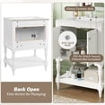 thumbnail image 5 of S-HOME 24 Inch Modern Bathroom Vanity with White Ceramic Sink, Cabinet with Open Shelf & Closed Storage Space，White, 5 of 11