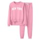 thumbnail image 1 of Gibobby Sudaderas de Forro Polar y Pantalones Top suelto de color sólido de talla grande para mujer con traje casual con forro polar de manga larga(Rosa,M), 1 of 3