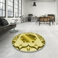 thumbnail image 4 of Ahgly Company Machine Washable Indoor Square Transitional Dark Golden Rod Brown Area Rugs, 8' Square, 4 of 7