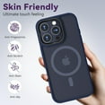 thumbnail image 5 of 3-in-1 Entronix Bundle for iPhone 16 Pro Max, Magnetic Sturdy Matte Case 2 Screen Protector, Navy, 5 of 8