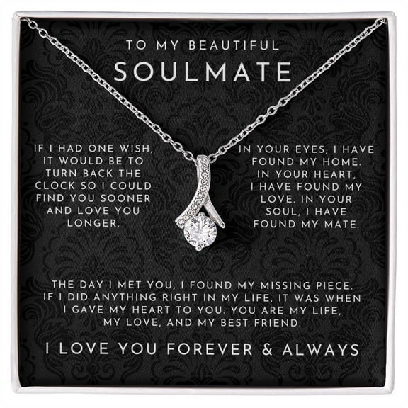 To My Beautiful Soulmate Necklace | Alluring Beauty Necklace Standard Box