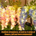 thumbnail image 5 of Innens Solar Flower Lights Wisteria Flowers Waterproof Garden Stake Light Landscape Decor for Yard Lawn Outdoor (Yellow, 5 Pack), 5 of 13