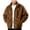 #H-Khaki, variant on TRUNZI Mens Sherpa Fleece Jackets Long Sleeves Zip Up Casual Thick Warm Comfy Faux Fur Jackets with Pockets,Black,Size M