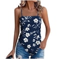 thumbnail image 2 of KIHOUT Women's Bohemian Floral Print Sleeveless Tank Top Casual Irregular Hem Versatile Summer Top for Daily & Beach Wear, 2 of 6