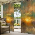 thumbnail image 3 of City Sunset Landscape Outdoor Curtains for Patio, Gradient Clouds Modern Sunshade Privacy Drapes Grommet Waterproof Outside Curtains for Porch/Cabana/Balcony 54"x 84", 1 Panel, 3 of 9