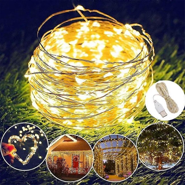 christmas decoration Usb Led String Lights Copper Wire Garland Light Waterproof Led Fairy Lights For Christmas Wedding Party Decoration New Year