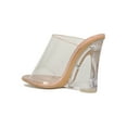 thumbnail image 3 of Women Patent Open Toe Mule Perspex Wedge Heel Sandal 19108, 3 of 6