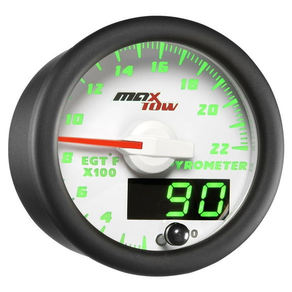 MaxTow White and Green 2200 Exhaust Gas Temperature Pyrometer EGT Gauge