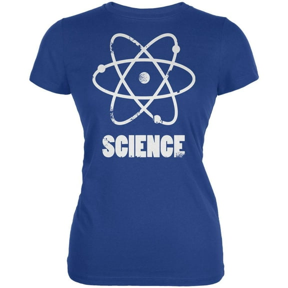 Atom Science Distressed Royal Juniors Soft T-Shirt - X-Large