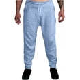 thumbnail image 1 of LSLJS Men's Solid Color Sport Loose Pleated Small Legs Lace-Up Solid Color Full Length Pants, 1 of 5