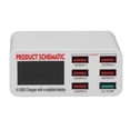 thumbnail image 2 of Bloque de cargador USB, 6 puertos de salida USB Cargador inteligente USB Bloque de cargador de teléfono USB Tecnología de vanguardia, 2 of 9