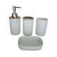 thumbnail image 2 of Juego de 4 accesorios de baño, jabonera para baño, restaurantes y hogar. Blanco, 2 of 9