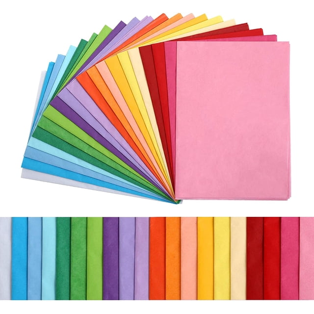 KESOTO Tissue Paper 14'' x 20'' Rainbow Colored Tissue Paper Bulk for Gift Wrap Gift Bags Decoupage Packaging