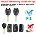 thumbnail image 4 of Yuebutor Key Fob Cover Case Compatible with Toyota Highlander Camry RAV4 Corolla Tacoma Avalon Venza Yaris Accessories Shell, 4 of 7