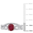 thumbnail image 2 of Everly Women's Ruby Created 10k White Gold Bridal Set, 2 of 8