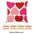 thumbnail image 2 of HUGNEO 14x14 Inch Pink Red Heart Geometric Pillow Cover, Minimalist Decorative Cushion Case for Sofa Bedroom, No Insert, 2 of 8