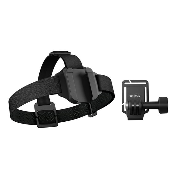 TELESIN Head Strap,Adjustment Buckles Compatible Hat Mount Pov 12/11/10/9/8/7 Pocket 2 Compatible With 12/11/10/9/8/7 Camera Hat Mount With 2 Adjustment Camera Adjustable Head 2-in-1 Headband Camera