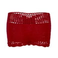 thumbnail image 5 of Women's Summer Knitted Hollow Out Drawstring Beach Shorts - Elastic Polyester, Swim & Vacation Essential, 5 of 8