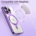 thumbnail image 4 of JETech Electroplated Case for iPhone 15 Pro 6.1-Inch, Camera Lens Full Protection, Compatible with MagSafe Wireless Charging, Shockproof Soft TPU Phone Cover (Purple), 4 of 7