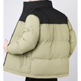 thumbnail image 6 of Mens Puffer Jacket Thickened Winter Coat Warm Hooded Stand Collar Color Block Zip Up Down Filled Ski Bubble Coat, 6 of 6