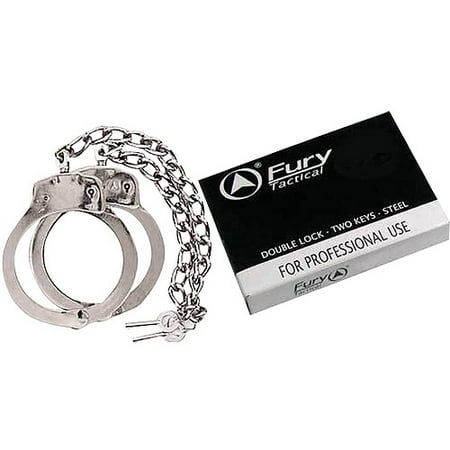 Chrome Chain Reel - Fury 15904 Double Lock Professional Leg Irons, Chain Chrome Silver