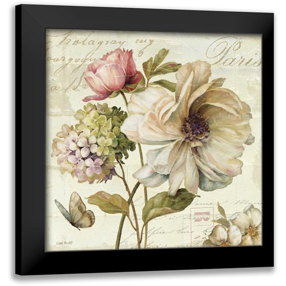 Audit, Lisa 12x12 Black Modern Framed Museum Art Print Titled - Marche de Fleurs II