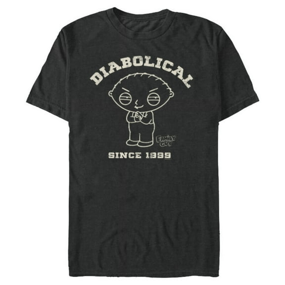 Family Guy Stewie Diabolical Since 1999 - Short Sleeve Blended T-Shirt for Adults - Customized-Graphite Snow Heather