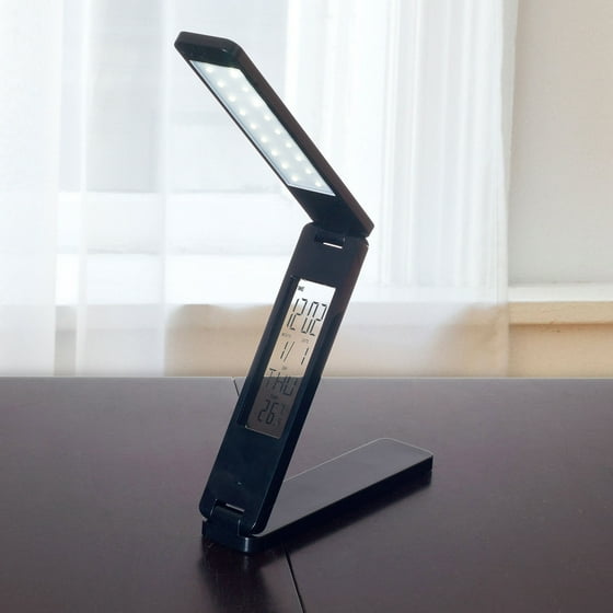 Lavish Home LED Folding Lamp/Book Light/Clock/Calendar/Alarm