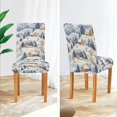 thumbnail image 3 of Yayeee 4 Pack Dining Chair Covers Stretch Parson Chairs Slipcovers Seat Protector, Snowy Winter, 3 of 6