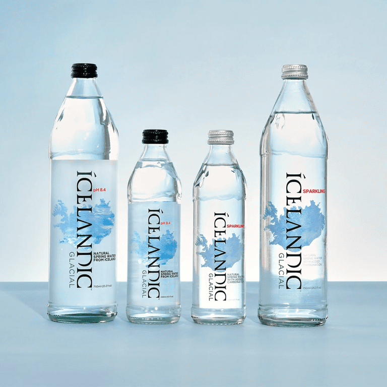 Icelandic Glacial Natural Spring Water, Still, 25.3 oz Glass