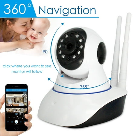 1080P Wireless Wifi Baby,Pet Monitor Panoramic Night Vision Alarm IP CCTV