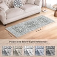 thumbnail image 2 of Boho Vintage Round Rug ft- Faux Wool Dreely Washable Area Rug Small Distressed Throw Rugs Floor Carpet for Door Mat Entryway Bedrooms Laundry (Round - ; Diameter Border ), 2 of 7
