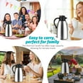 thumbnail image 5 of DERCLIVE Thermal Coffee Carafe 68oz Double Wall Vacuum Coffee Thermos Stainless Steel Insulated Airpot Thermal Pot Flask Water Beverage Dispenser 12 Hour Heat Retention/24 Hour Cold Retention, 5 of 11