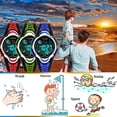 thumbnail image 5 of PASNEW Enfants Montres, Multifonctions Cool Rond Léger Imperméable à l'Eau Numérique Sports Enfants Regardent l'Âge 6-12 Bleu, 5 of 5
