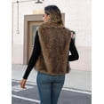 thumbnail image 3 of FIOPHY Womens Faux Fur Cropped Coats Long Sleeve Open Front Cardigan Top Fluffy Warm Outwear,Golden Camel,L, 3 of 7