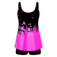 thumbnail image 4 of Women Conservative Print Strappy Back Set Two Piece Swimsuits Swimdress, 4 of 5
