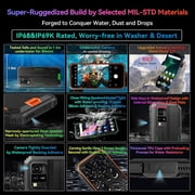 Blackview Rugged Phones BV4800 Pro 4GB+128GB Octa-core 6.5” IP68 & IP69K Waterproof Smartphones, 4G LTE Dual SIM Mobile Phone, NFC Glove Mode, Black