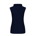 thumbnail image 6 of Horkkom Sleeveless Turtlenecks for Women Solid Color Mock Turtleneck Tank Top Pullover Lightweight Turtle Necks Tops Blue 2XL, 6 of 8