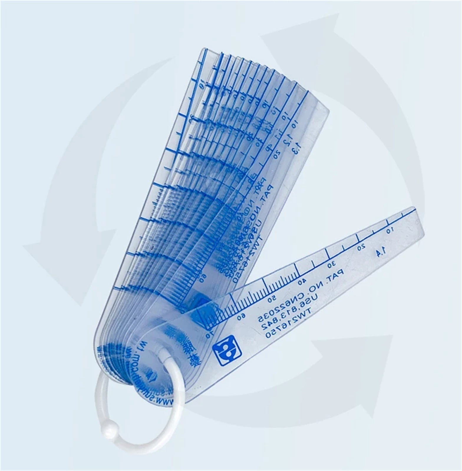 21 Blades Feeler Gauges Metric Measurement 0.05-1.0-1.5-2.0mmThickness Gap Metric Filler Feeler Gauge Plastic Measuring Gap Gage ,Corrosion-Resistant